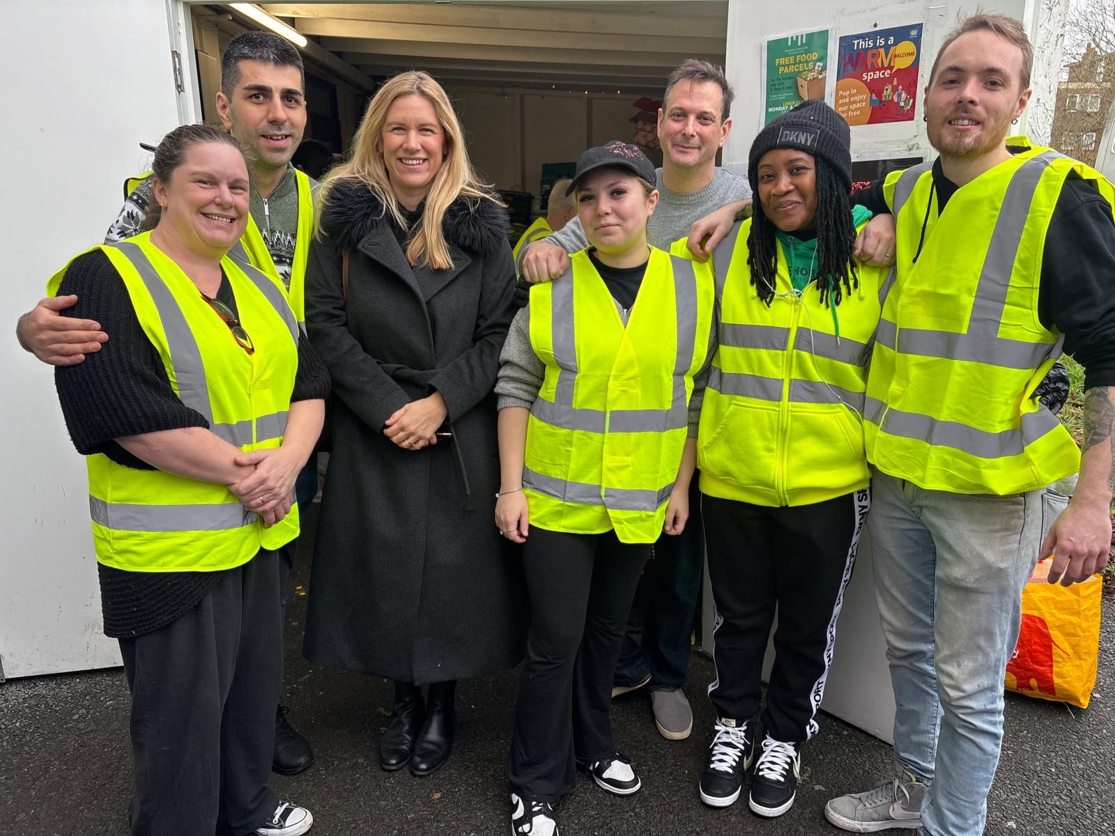 Ellie with volunteers